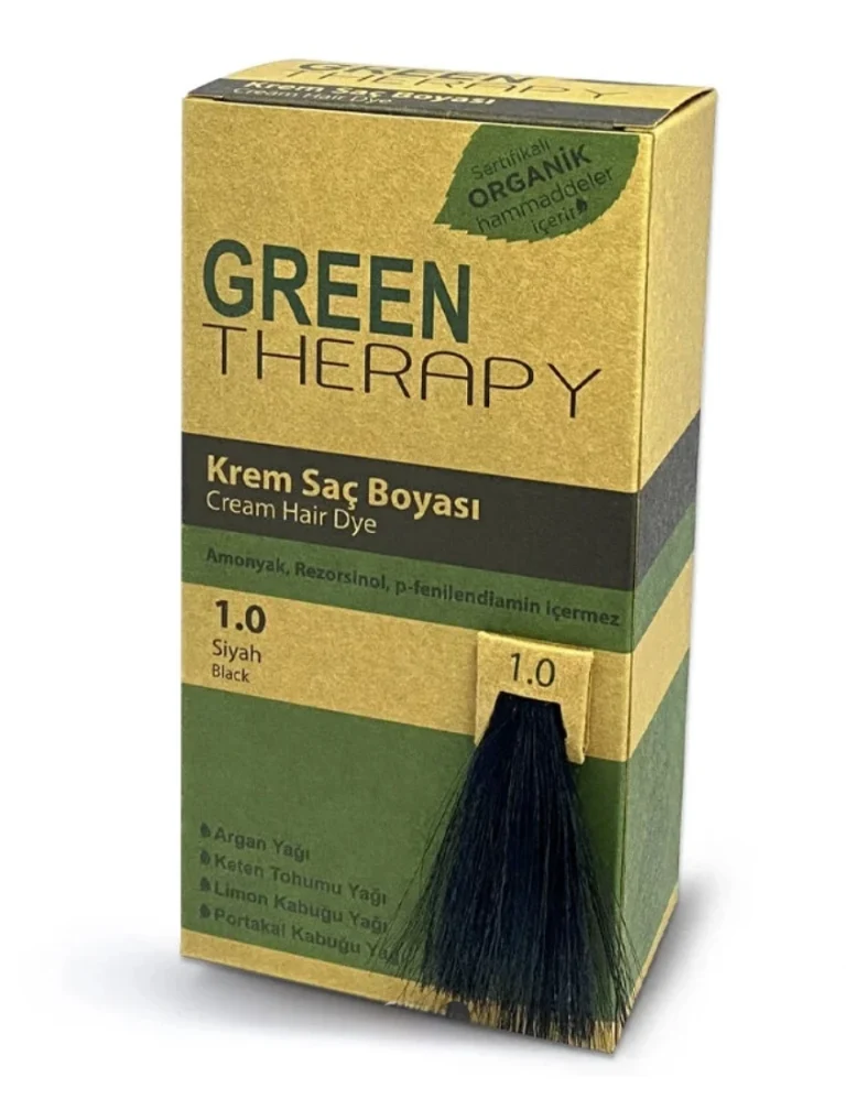 صبغة شعر كريمية Green Therapy – أسود 1.0