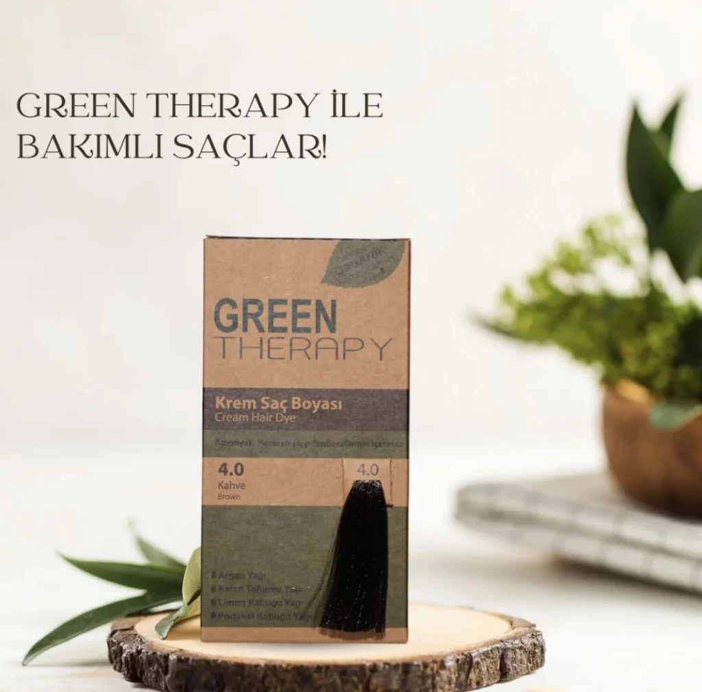 صبغة شعر كريمية Green Therapy – بني 4.0