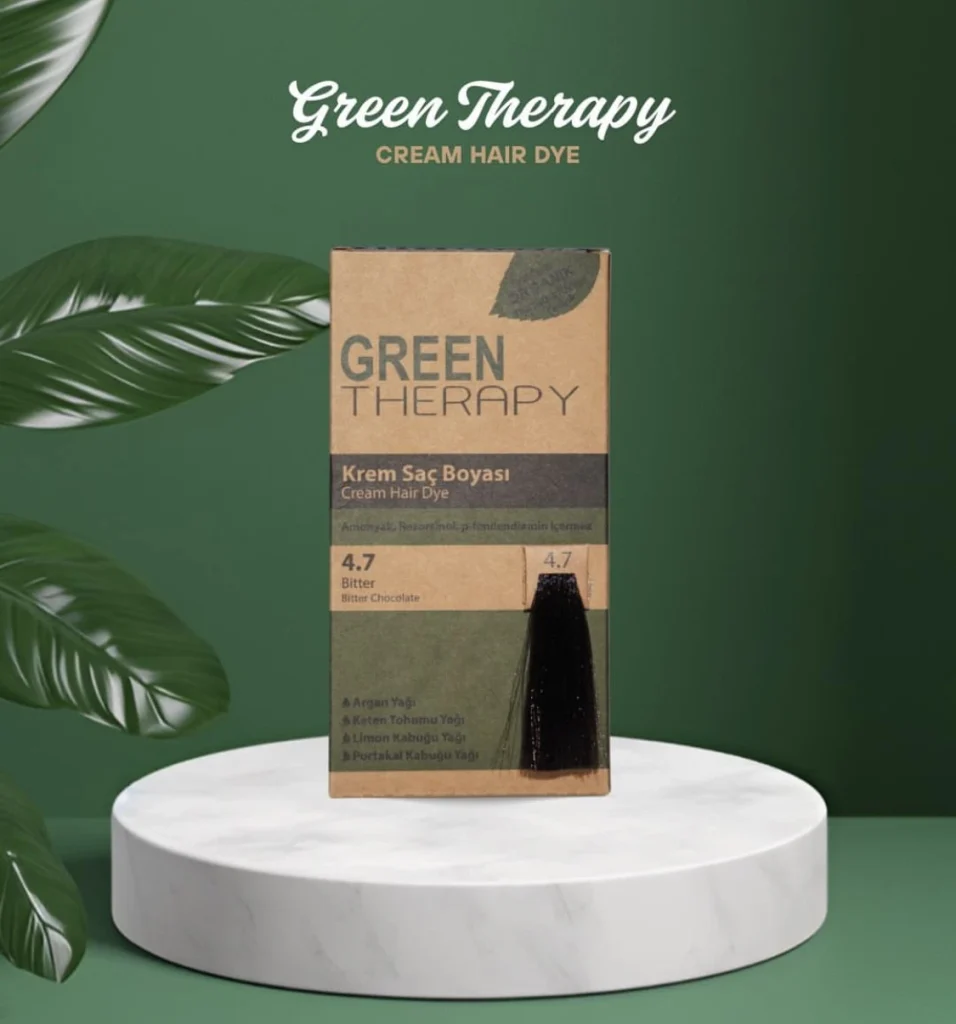 صبغة شعر "Green Therapy" بكريم مغذٍ – درجة 4.7 Bitter Chocolate