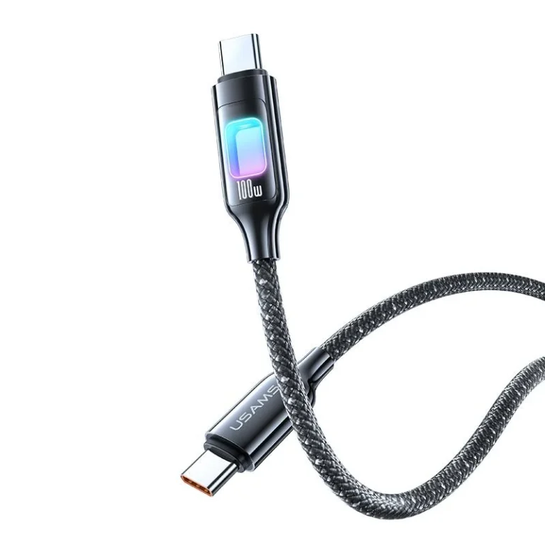 كابل USAMS SJ750 – Type-C مزدوج، شحن فائق 100W