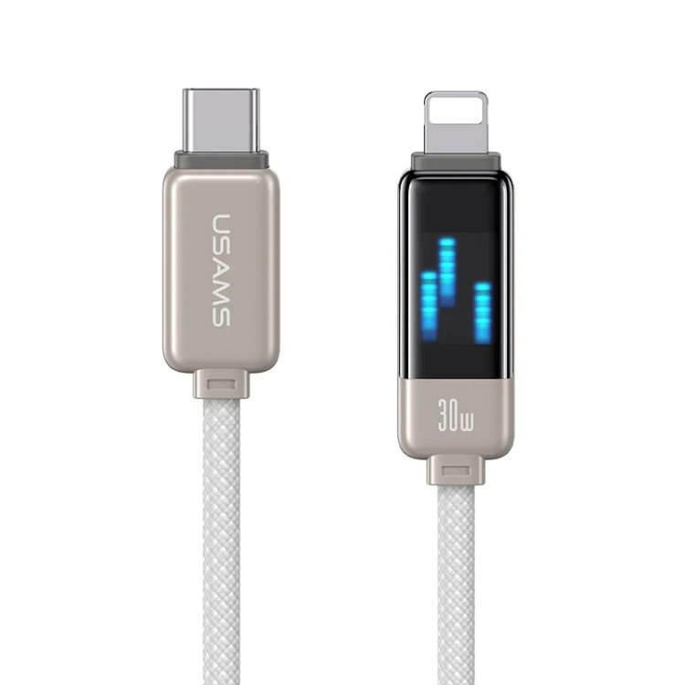 كابل USAMS SJ546 – Type-C إلى Lightning، شحن سريع 30W