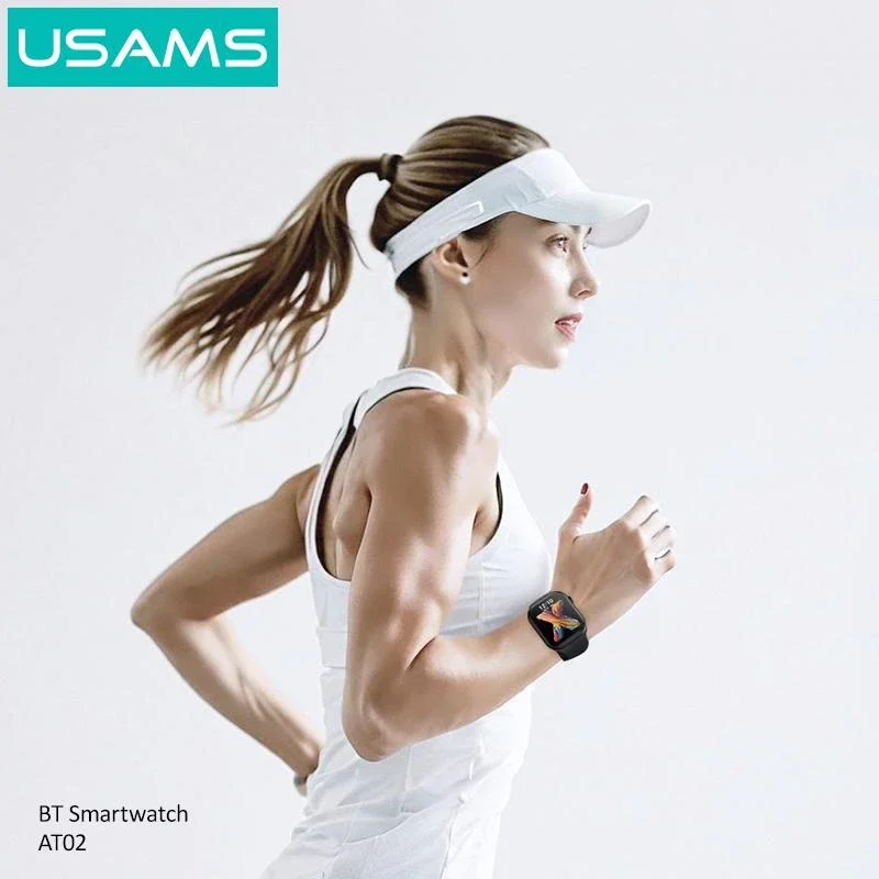 ساعة ذكية USAMS AT02 – أداء متكامل وأناقة يومية