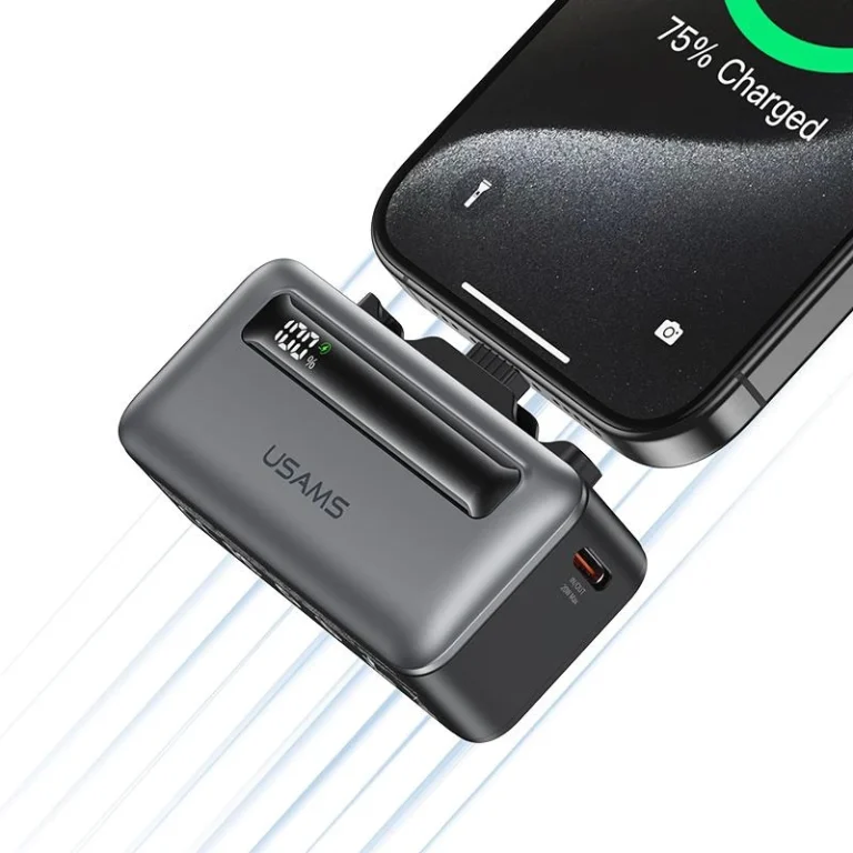 باور بانك USAMS CD233 بقوة 20W ومنافذ مدمجة