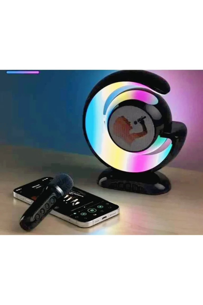 مكبر صوت لاسلكي بإضاءة LED وتقنية DSP – أسود